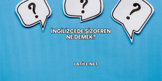 İngilizcede Şizofren Ne Demek?