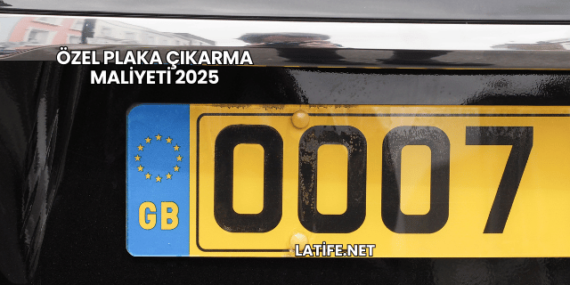 Özel Plaka Çıkarma Maliyeti 2025