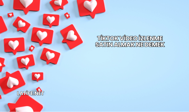 TikTok Video İzlenme Satın Almak Ne Demek